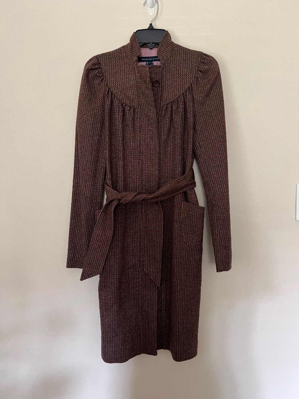 Wool-blend Belted Coat